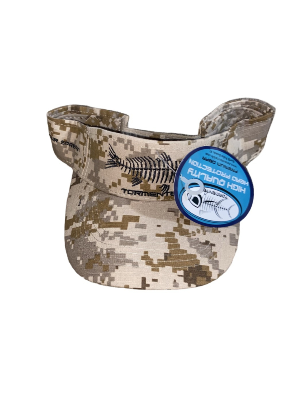 Men's Tormenter Tackle Camo Sun Visor Fishing One Size Tan Brown NWT